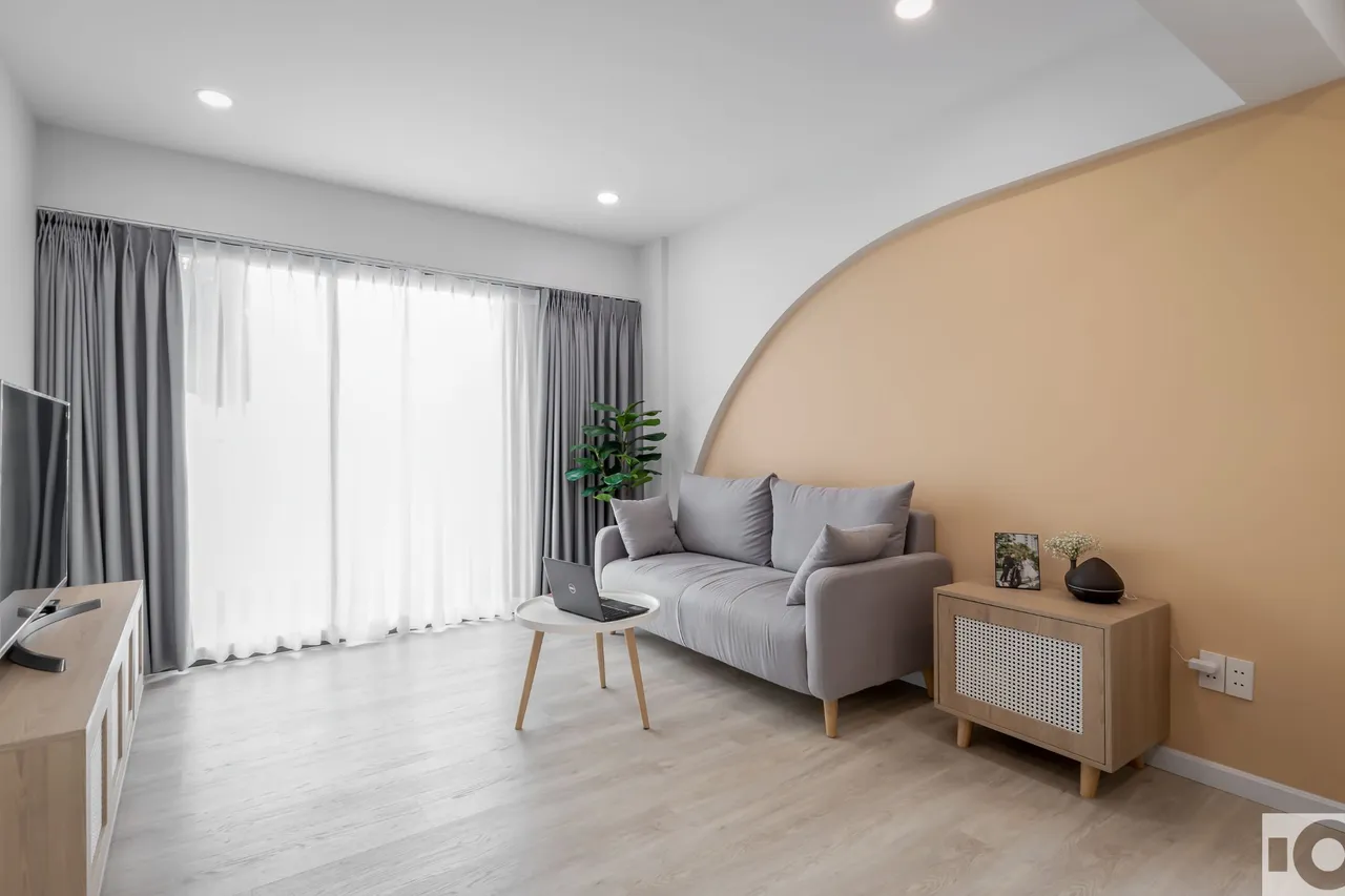 Hoàn thiện nội thất phòng khách Căn hộ chung cư An Lộc phong cách Tối giản Minimalist