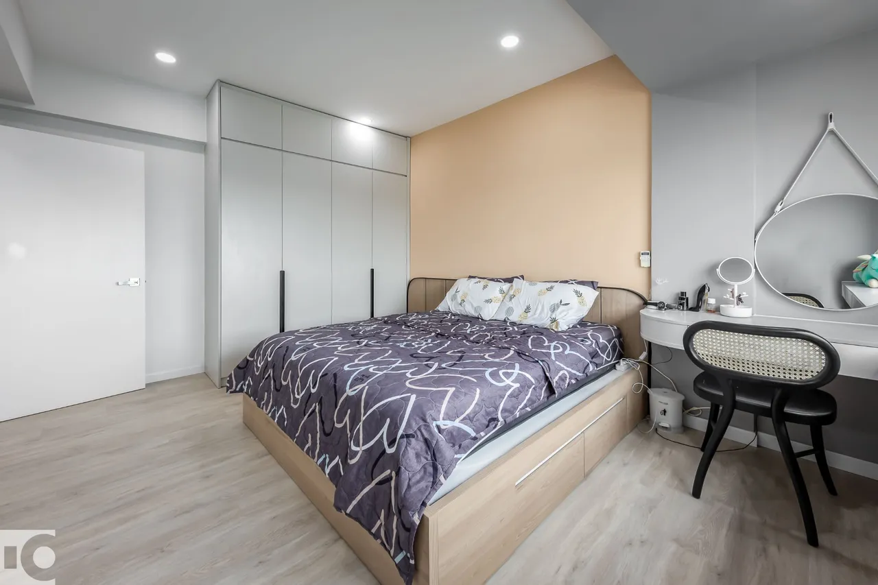 Hoàn thiện nội thất phòng ngủ Căn hộ chung cư An Lộc phong cách Tối giản Minimalist