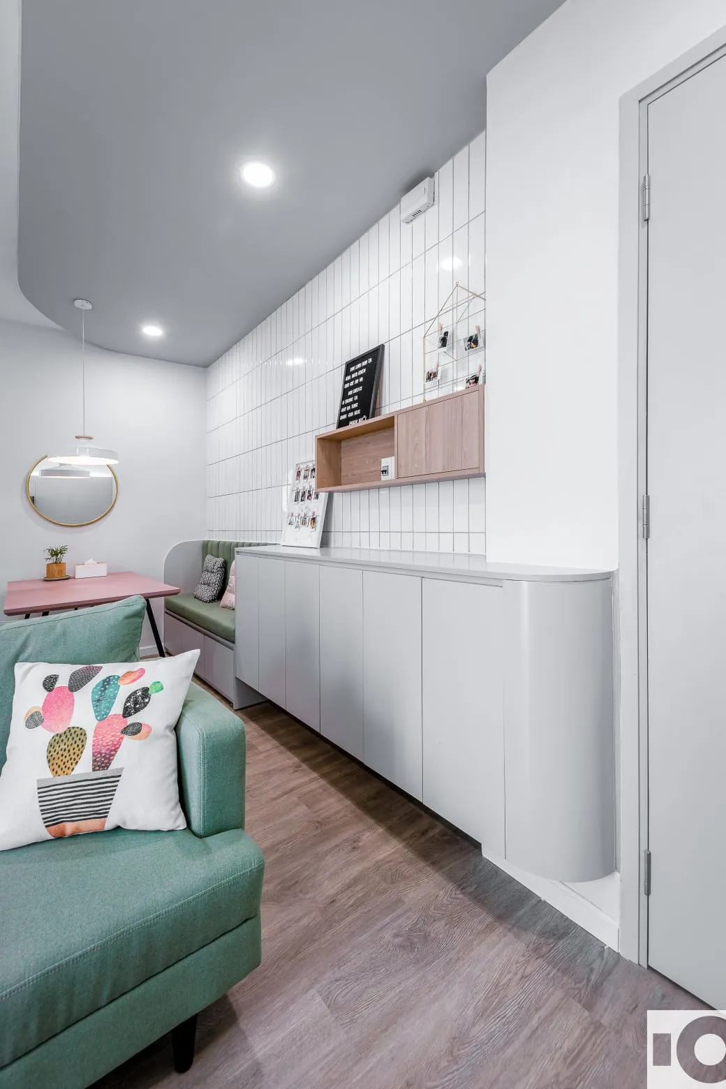 Hoàn thiện nội thất phòng khách Căn hộ chung cư Thạnh Mỹ Lợi phong cách Tối giản Minimalist