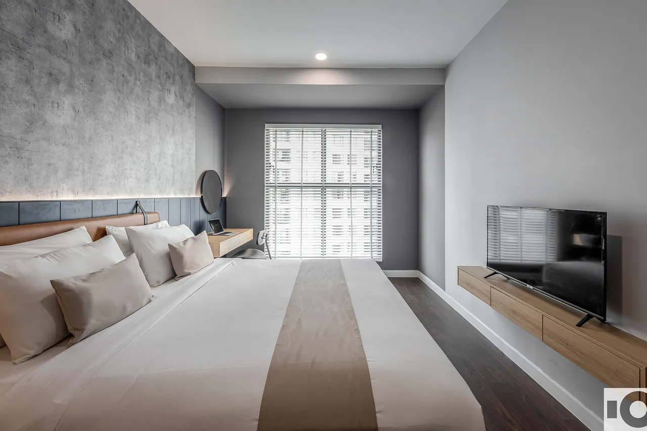 Hoàn thiện nội thất phòng ngủ Căn hộ Saigon Royal Quận 4 phong cách Tối giản Minimalist