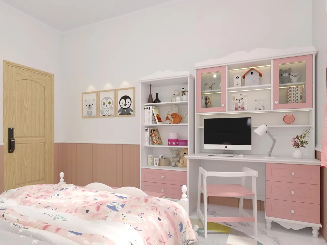 Hoàn thiện nội thất phòng ngủ cho bé Nhà phố Thuận An, Bình Dương phong cách Hiện đại Modern