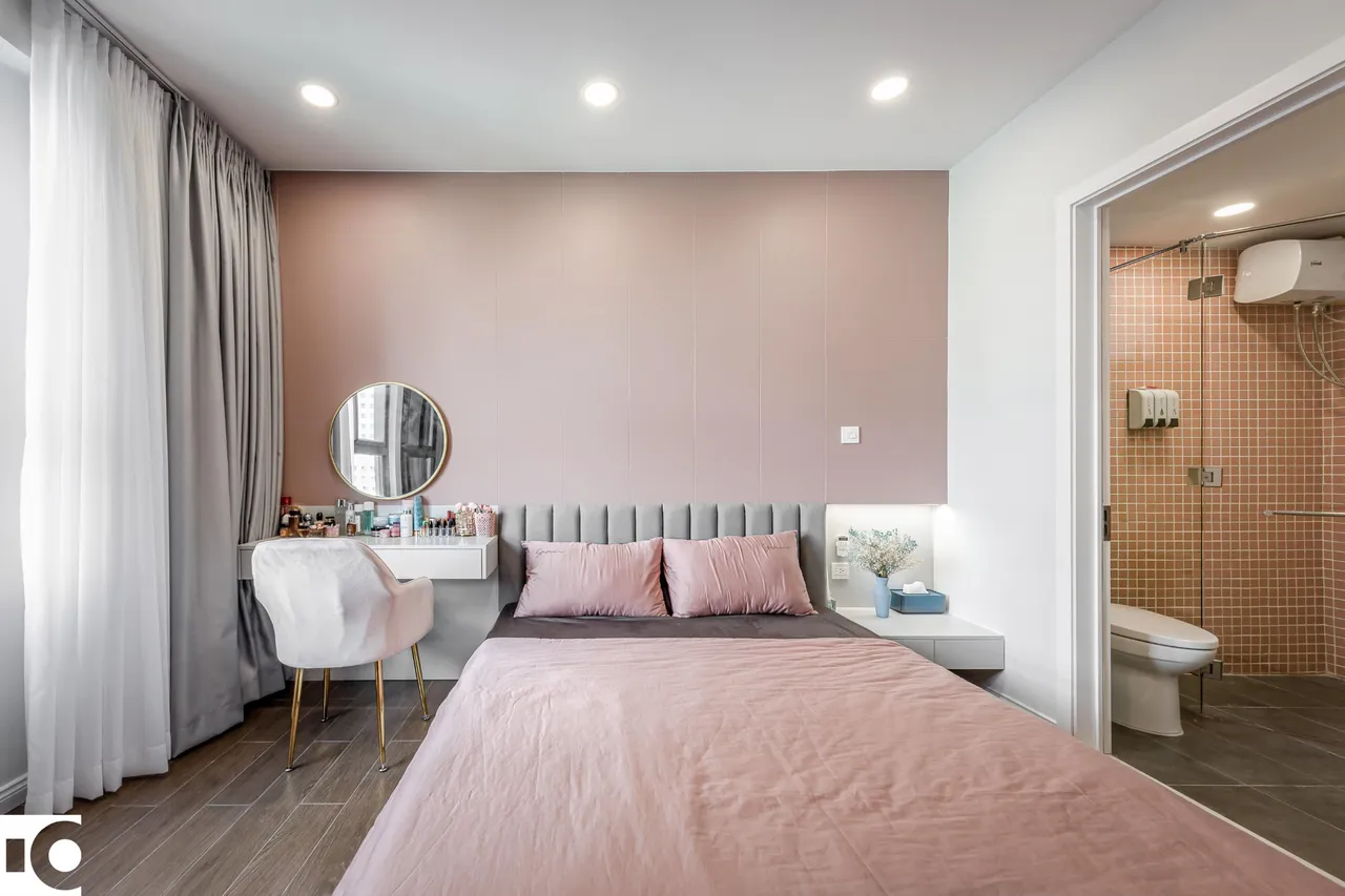 Hoàn thiện nội thất phòng ngủ Căn hộ B06 Saigon South Residences phong cách Tối giản Minimalist