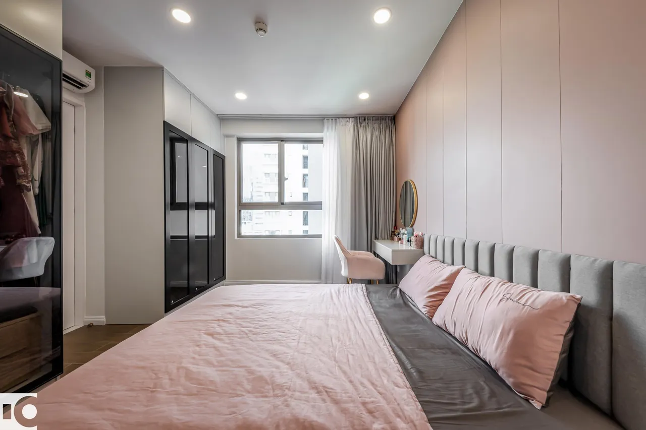 Hoàn thiện nội thất phòng ngủ Căn hộ B06 Saigon South Residences phong cách Tối giản Minimalist