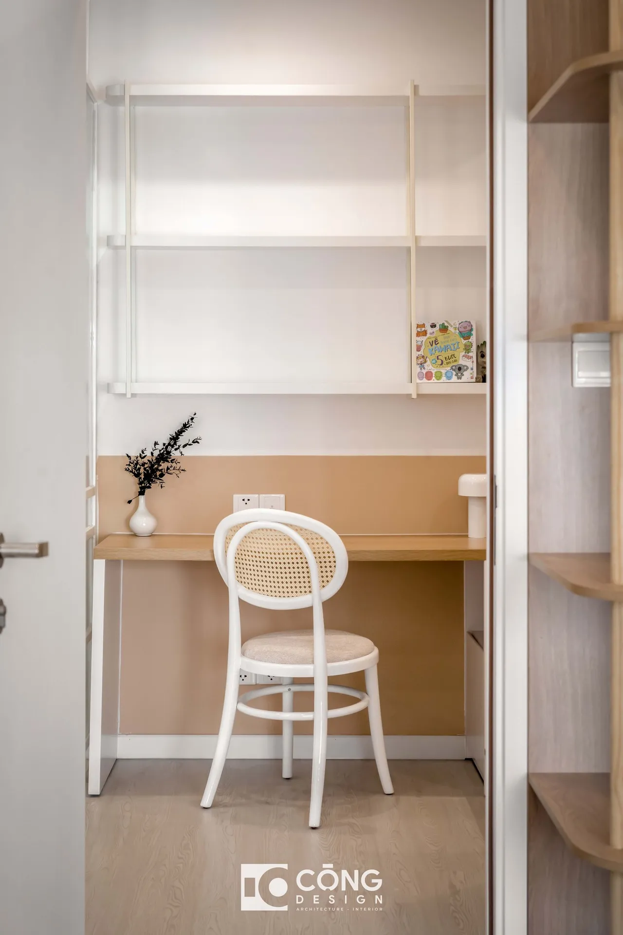 Hoàn thiện nội thất khu vực làm việc, thư giãn Căn hộ S1001 Vinhomes Grand Park phong cách Tối giản Minimalist