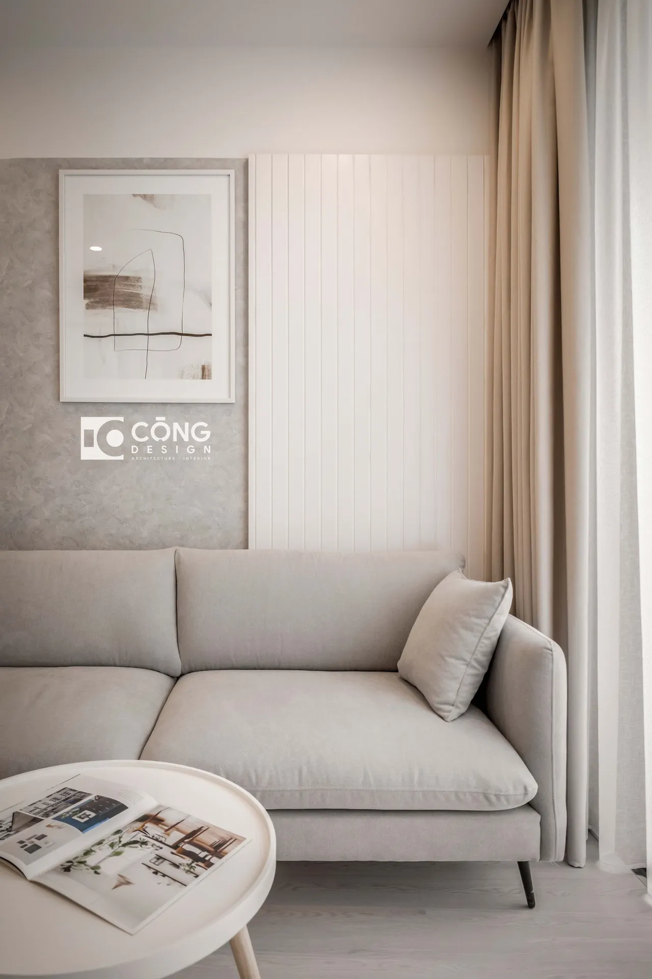 Hoàn thiện nội thất phòng khách Căn hộ S1001 Vinhomes Grand Park phong cách Tối giản Minimalist