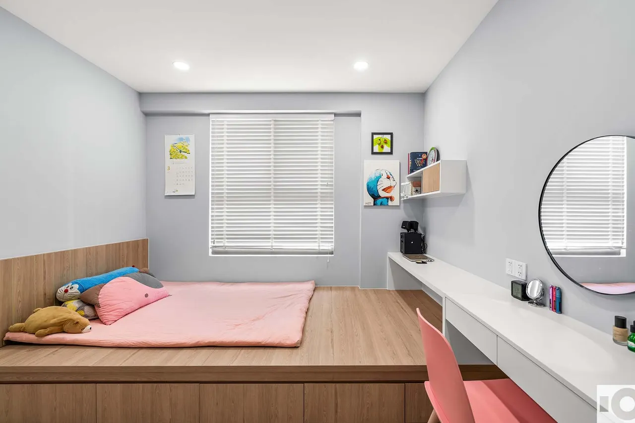 Hoàn thiện nội thất phòng ngủ Căn hộ G23 Saigon South Residences phong cách Tối giản Minimalist