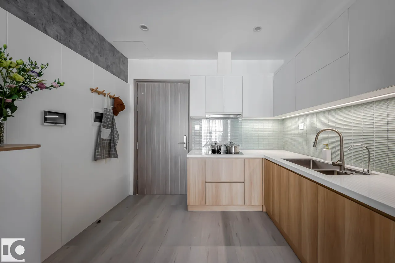 Hoàn thiện nội thất nhà bếp Căn hộ S107 Vinhomes Grand Park phong cách Tối giản Minimalist