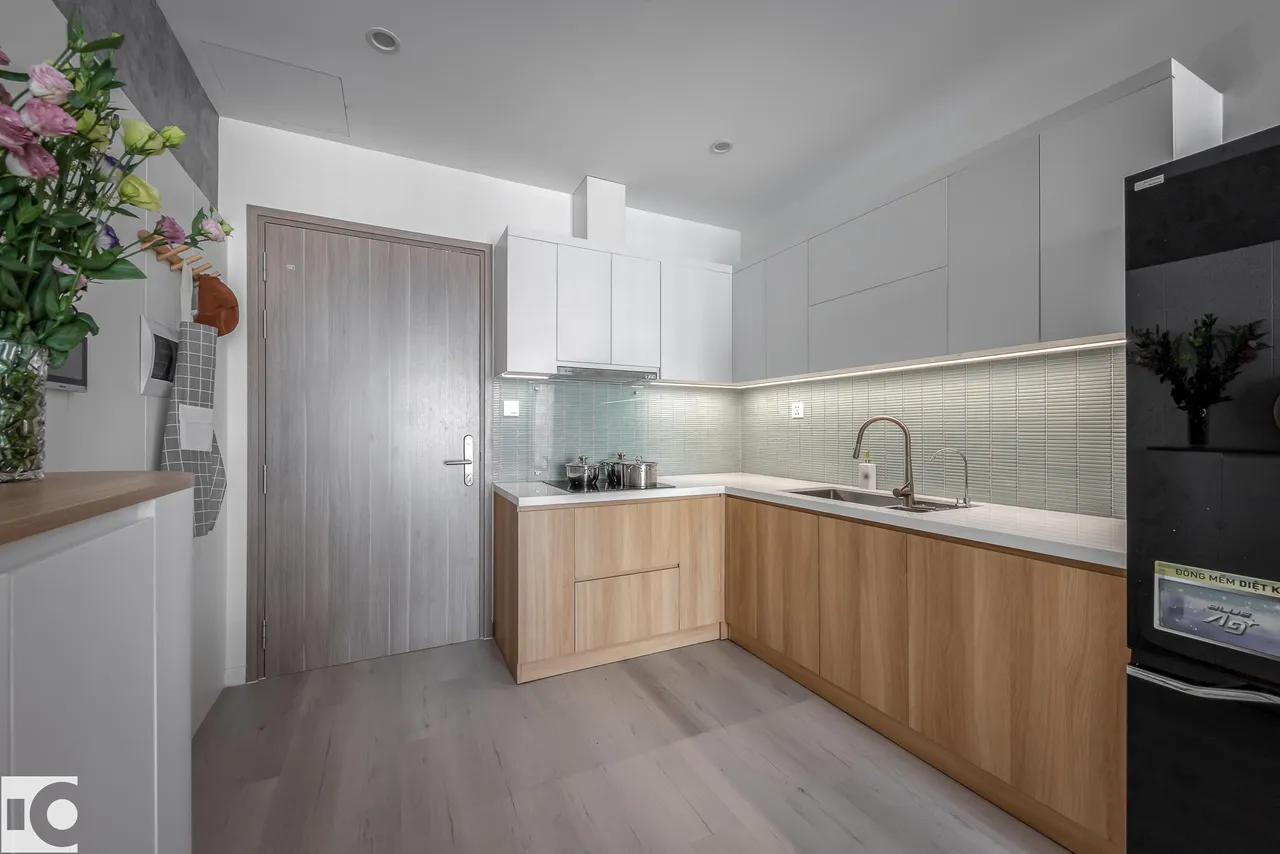 Hoàn thiện nội thất nhà bếp Căn hộ S107 Vinhomes Grand Park phong cách Tối giản Minimalist