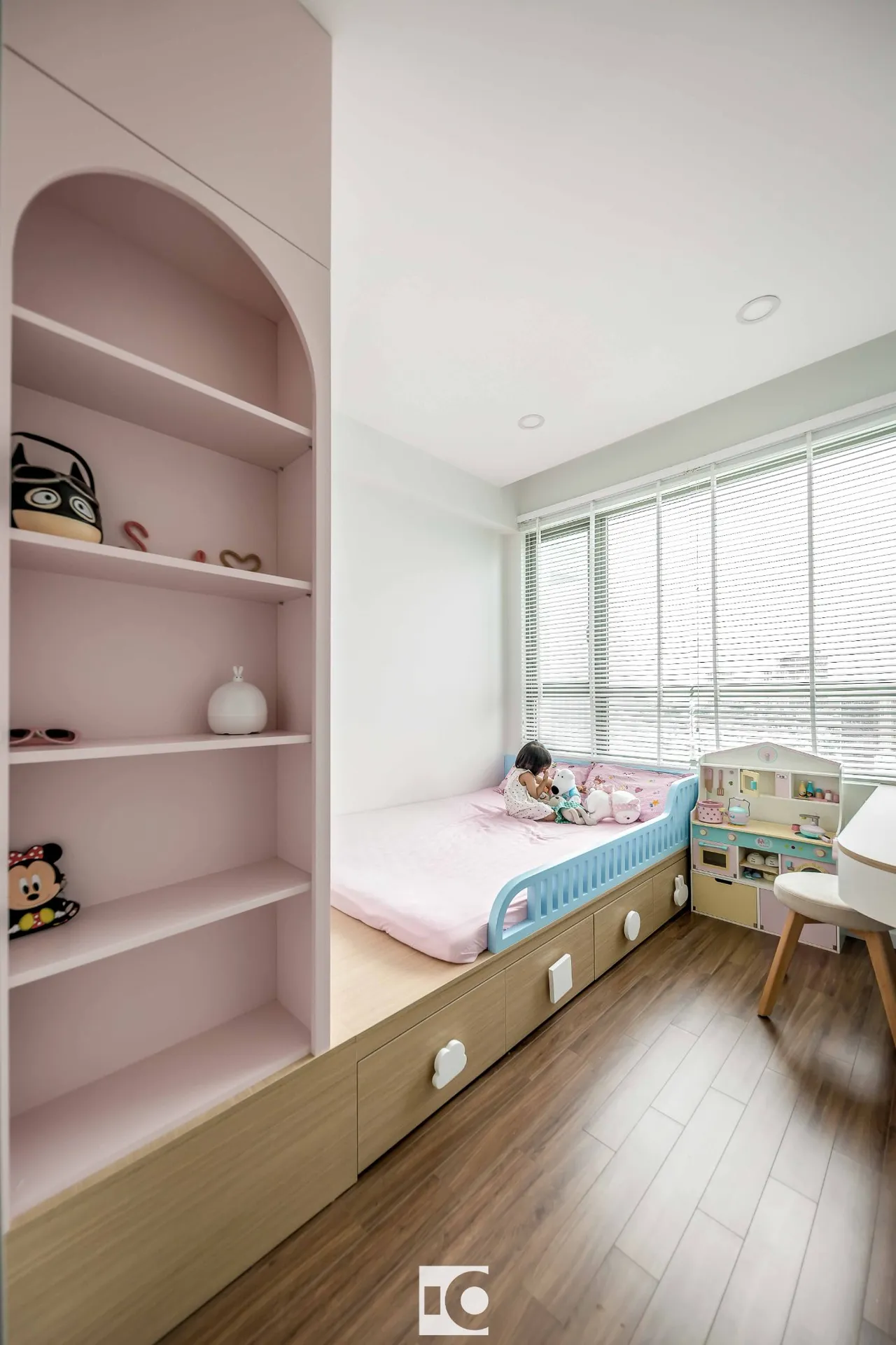 Hoàn thiện nội thất phòng ngủ cho bé Căn hộ The Riviera Point Quận 7 phong cách Tối giản Minimalist, phong cách Color Block