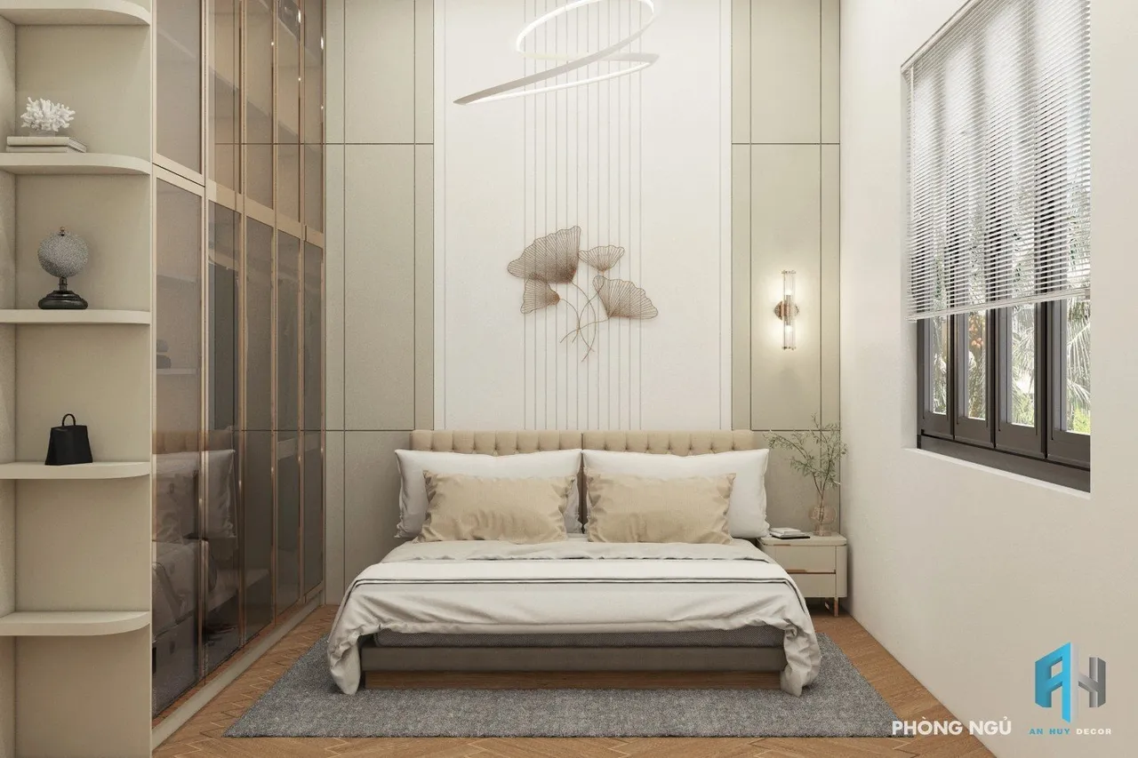 Concept nội thất phòng ngủ Nhà phố Cai Lậy, Tiền Giang phong cách Hiện đại Modern