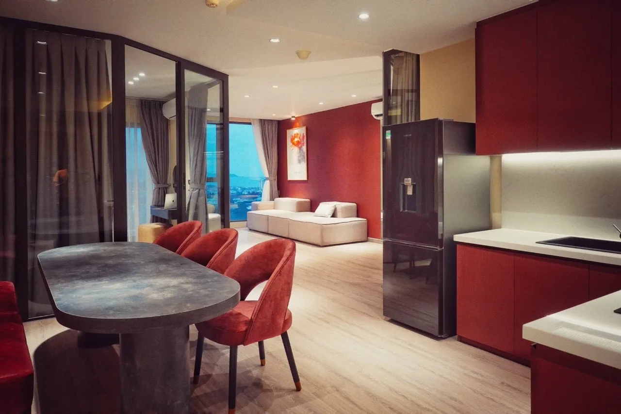 Hoàn thiện nội thất phòng khách, phòng ăn Căn hộ Gateway Vũng Tàu phong cách Hiện đại Modern