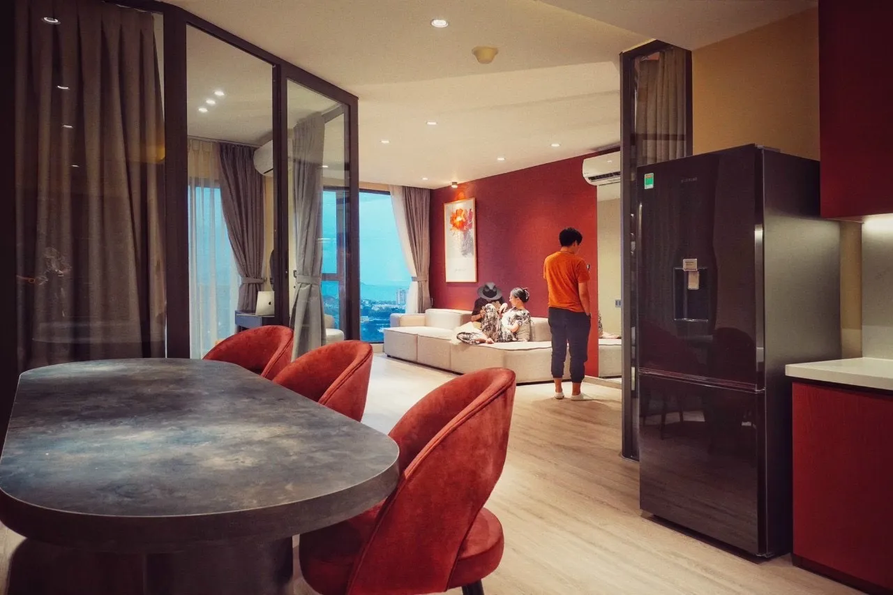 Hoàn thiện nội thất phòng khách, phòng ăn Căn hộ Gateway Vũng Tàu phong cách Hiện đại Modern