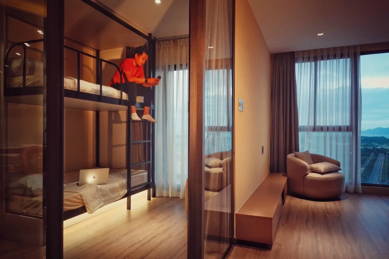 Hoàn thiện nội thất phòng ngủ nhỏ Căn hộ Gateway Vũng Tàu phong cách Hiện đại Modern