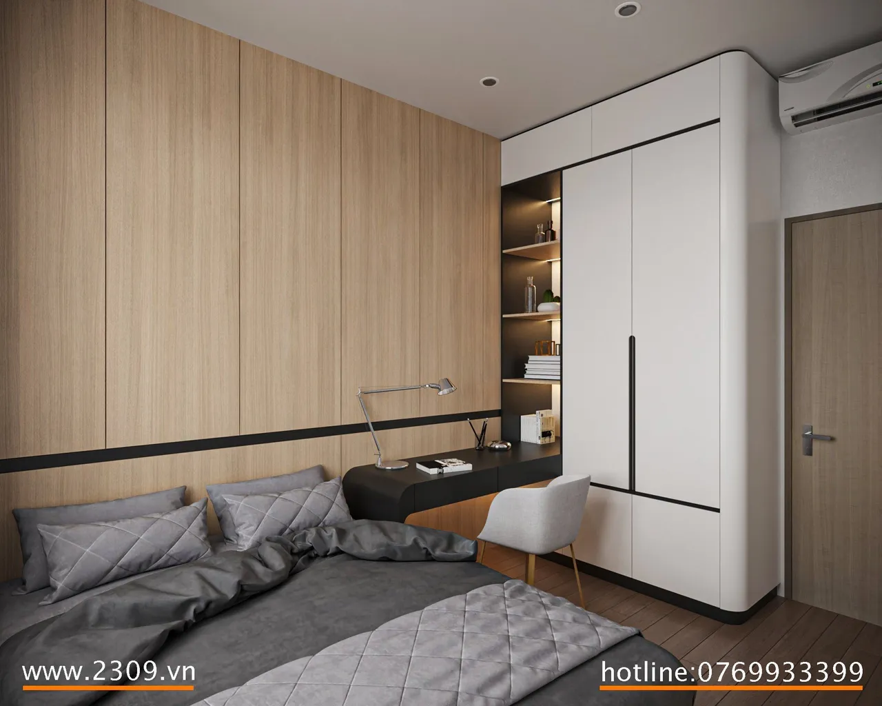 Concept nội thất phòng ngủ Biệt thự vườn Đường Bùi Tá Hán phong cách hiện đại Modern