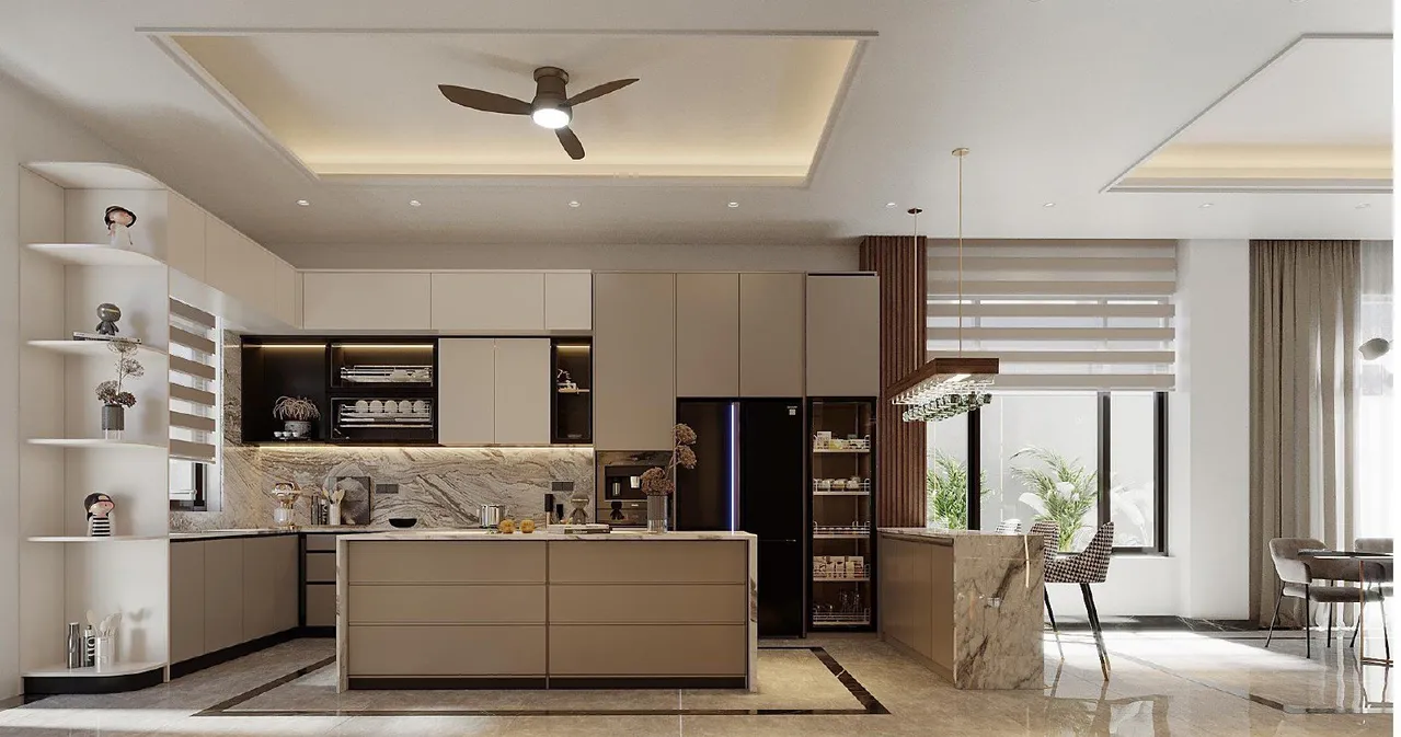 Concept nội thất nhà bếp Biệt thự Long Thành phong cách hiện đại Modern