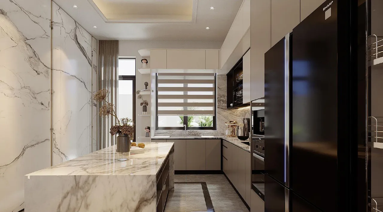 Concept nội thất nhà bếp Biệt thự Long Thành phong cách hiện đại Modern