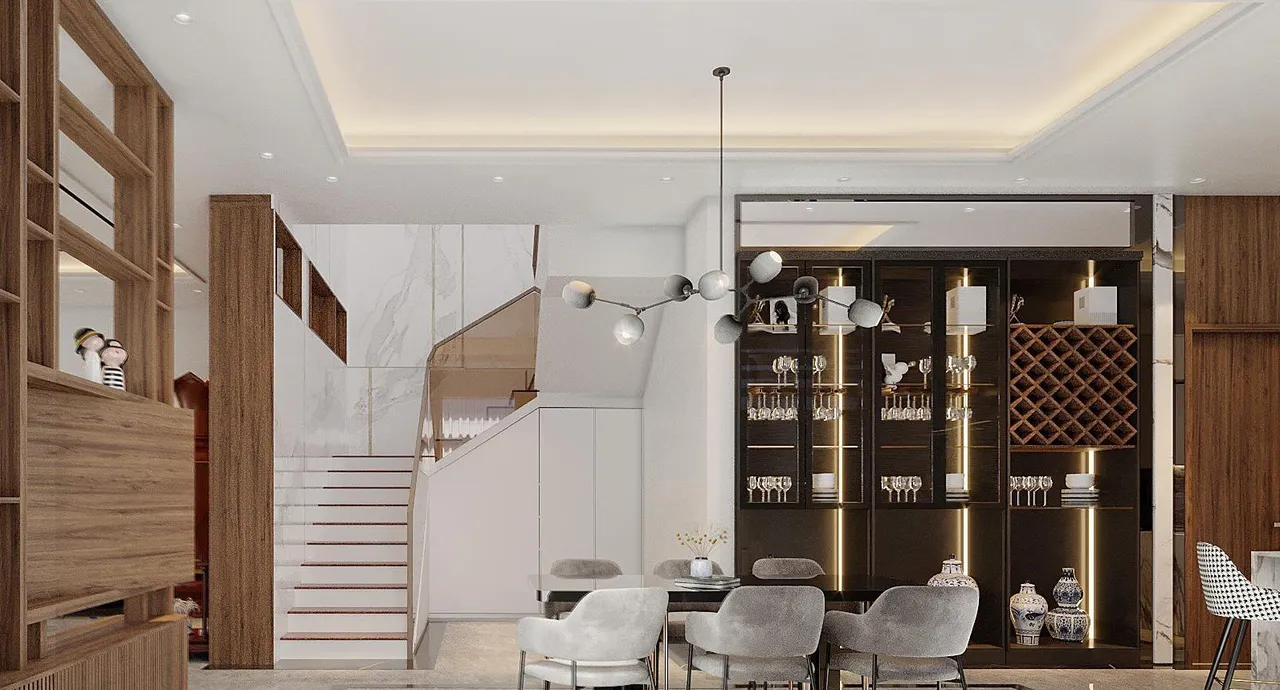 Concept nội thất phòng ăn Biệt thự Long Thành phong cách hiện đại Modern