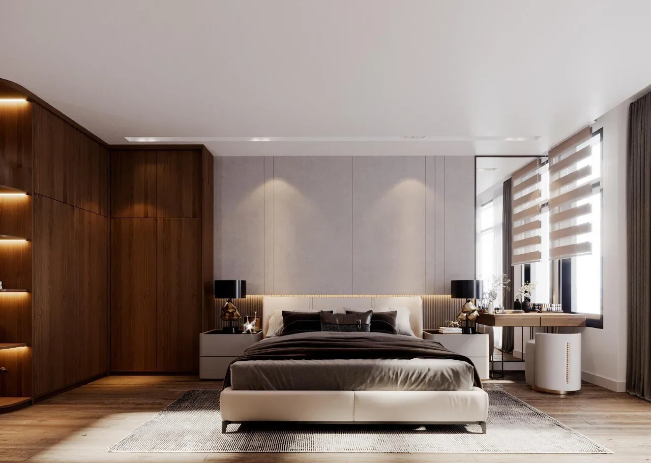 Concept nội thất phòng ngủ Biệt thự Long Thành phong cách hiện đại Modern
