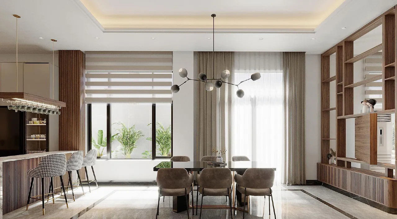 Concept nội thất phòng ăn Biệt thự Long Thành phong cách hiện đại Modern
