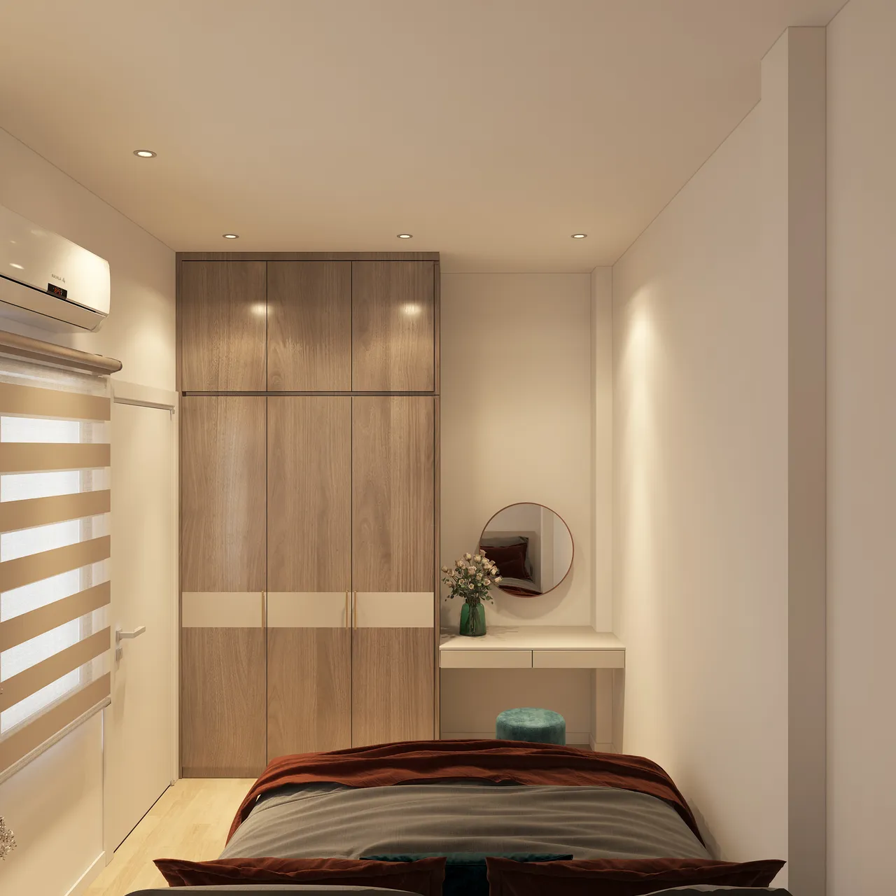 Concept nội thất phòng ngủ Nhà phố Thủ Đức phong cách Bắc Âu Scandinavian