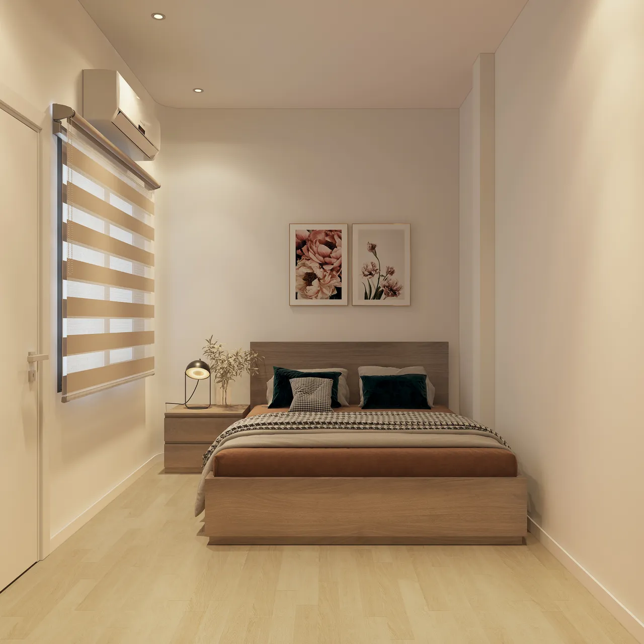 Concept nội thất phòng ngủ Nhà phố Thủ Đức phong cách Bắc Âu Scandinavian