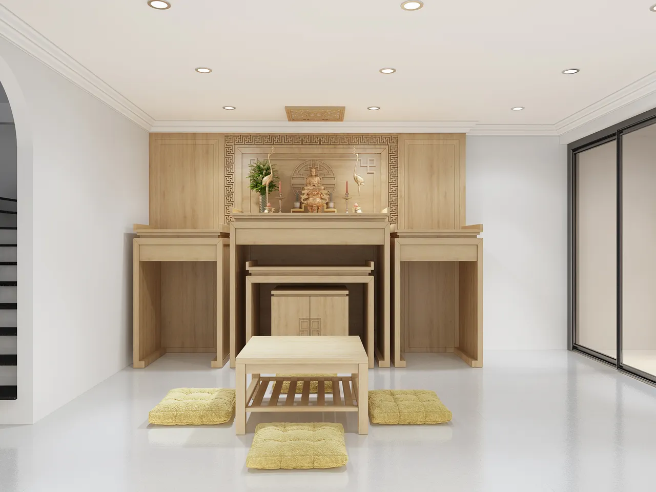 Concept nội thất phòng thờ Nhà phố Gò Vấp