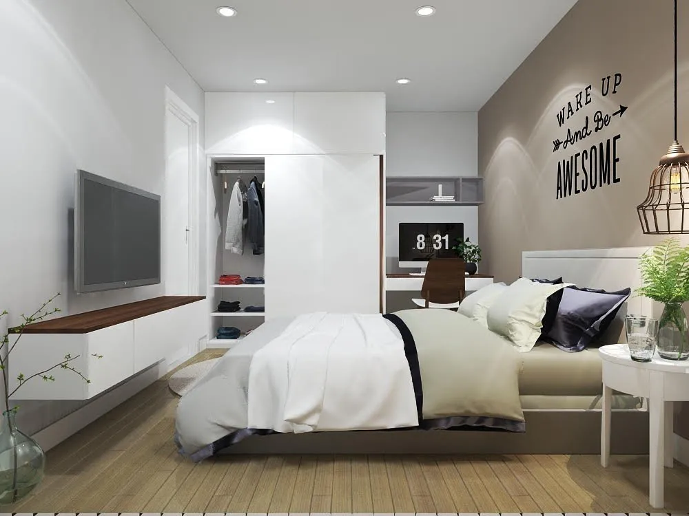 Concept nội thất phòng ngủ Căn hộ Scenic Valley Phú Mỹ Hưng phong cách Hiện đại Modern