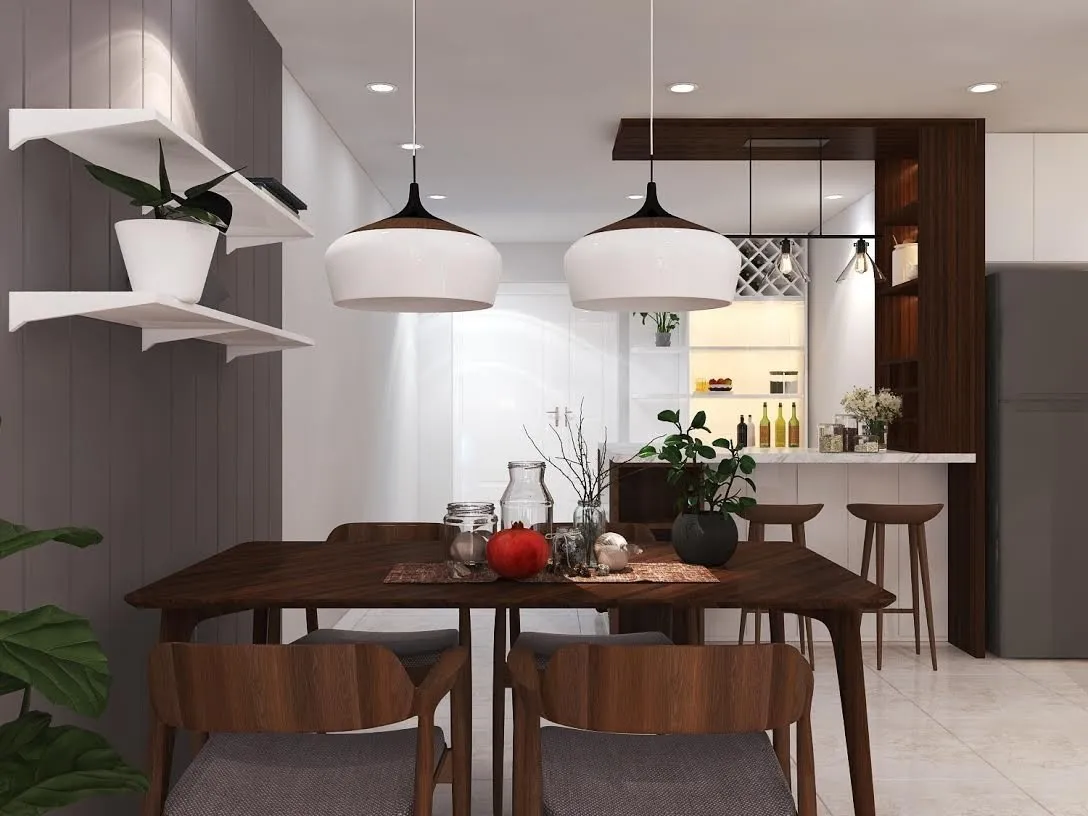 Concept nội thất phòng ăn Căn hộ Scenic Valley Phú Mỹ Hưng phong cách Hiện đại Modern