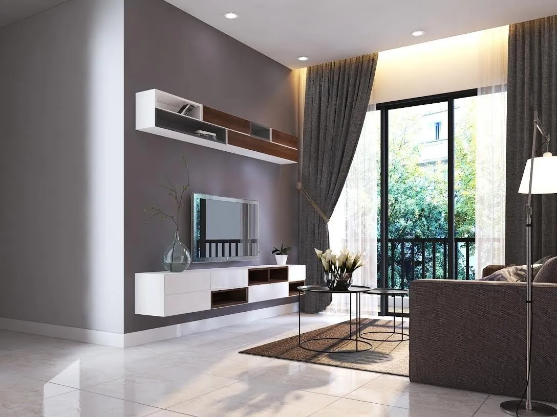 Concept nội thất phòng khách Căn hộ Scenic Valley Phú Mỹ Hưng phong cách Hiện đại Modern