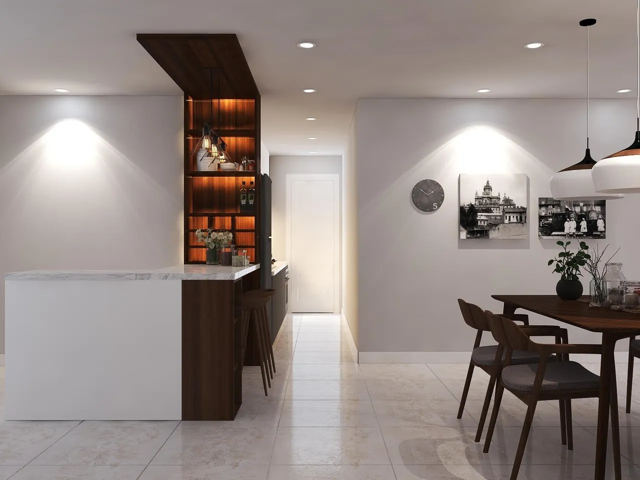 Concept nội thất phòng ăn Căn hộ Scenic Valley Phú Mỹ Hưng phong cách Hiện đại Modern