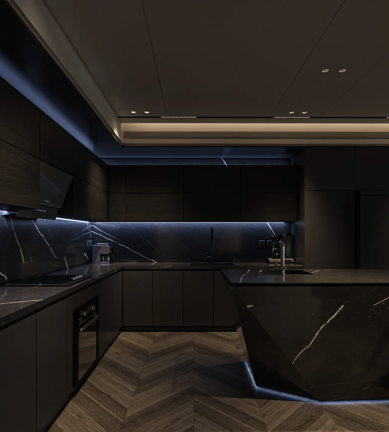 Concept nội thất nhà bếp Căn hộ The Crest Residence Quận 2 phong cách Hiện đại Modern