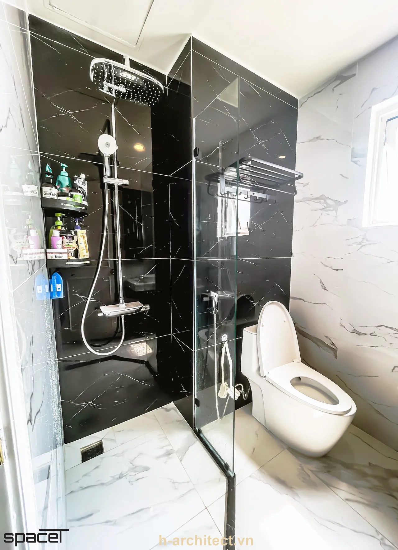 Hoàn thiện nội thất phòng tắm, nhà vệ sinh Căn hộ chung cư An Phú phong cách Tân cổ điển Neo Classic