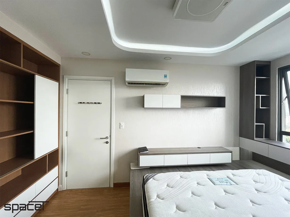Hoàn thiện nội thất phòng ngủ master Căn hộ Masteri Thảo Điền Quận 2 phong cách hiện đại Modern