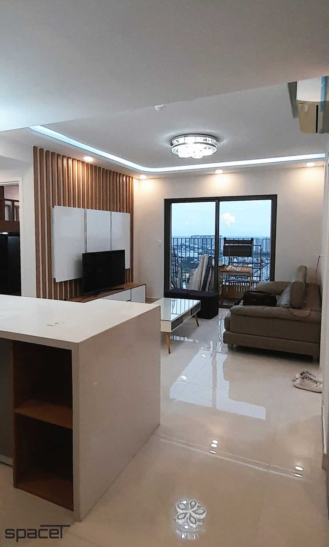 Hoàn thiện nội thất phòng khách Căn hộ Masteri Thảo Điền Quận 2 phong cách hiện đại Modern