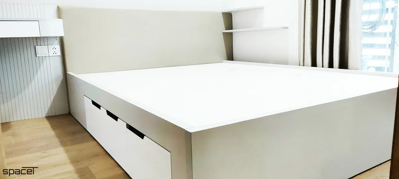 Hoàn thiện nội thất phòng ngủ căn hộ SKy 89 Quận 7 phong cách tối giản Minimalist