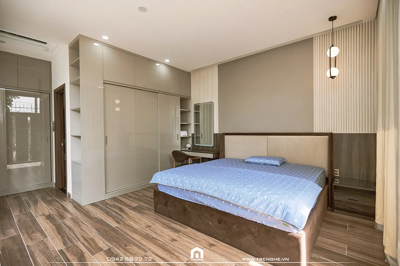 Hoàn thiện nội thất phòng ngủ master biệt thự Bà Rịa phong cách hiện đại Modern