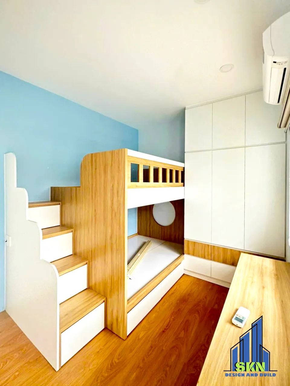 Hoàn thiện nội thất phòng ngủ cho bé nhà phố 350m2 phong cách Bắc Âu Scandinavian