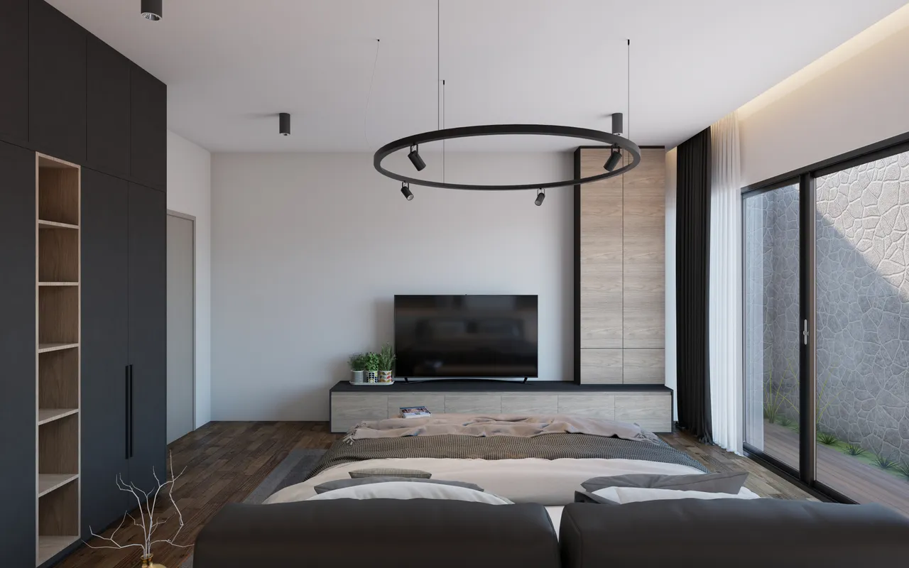 Concept nội thất phòng ngủ Nhà phố Vũng Tàu 450m2 phong cách Hiện đại Modern