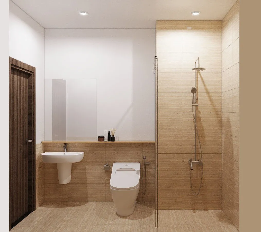 Concept nội thất phòng tắm, nhà vệ sinh Căn hộ Topaz Elite phong cách Bắc Âu Scandinavian