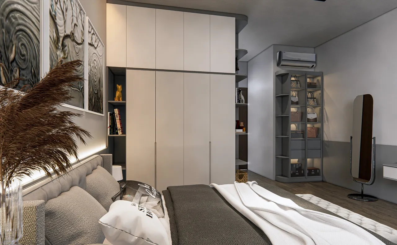 Concept nội thất phòng ngủ Nhà phố 360m2 phong cách Hiện đại Modern