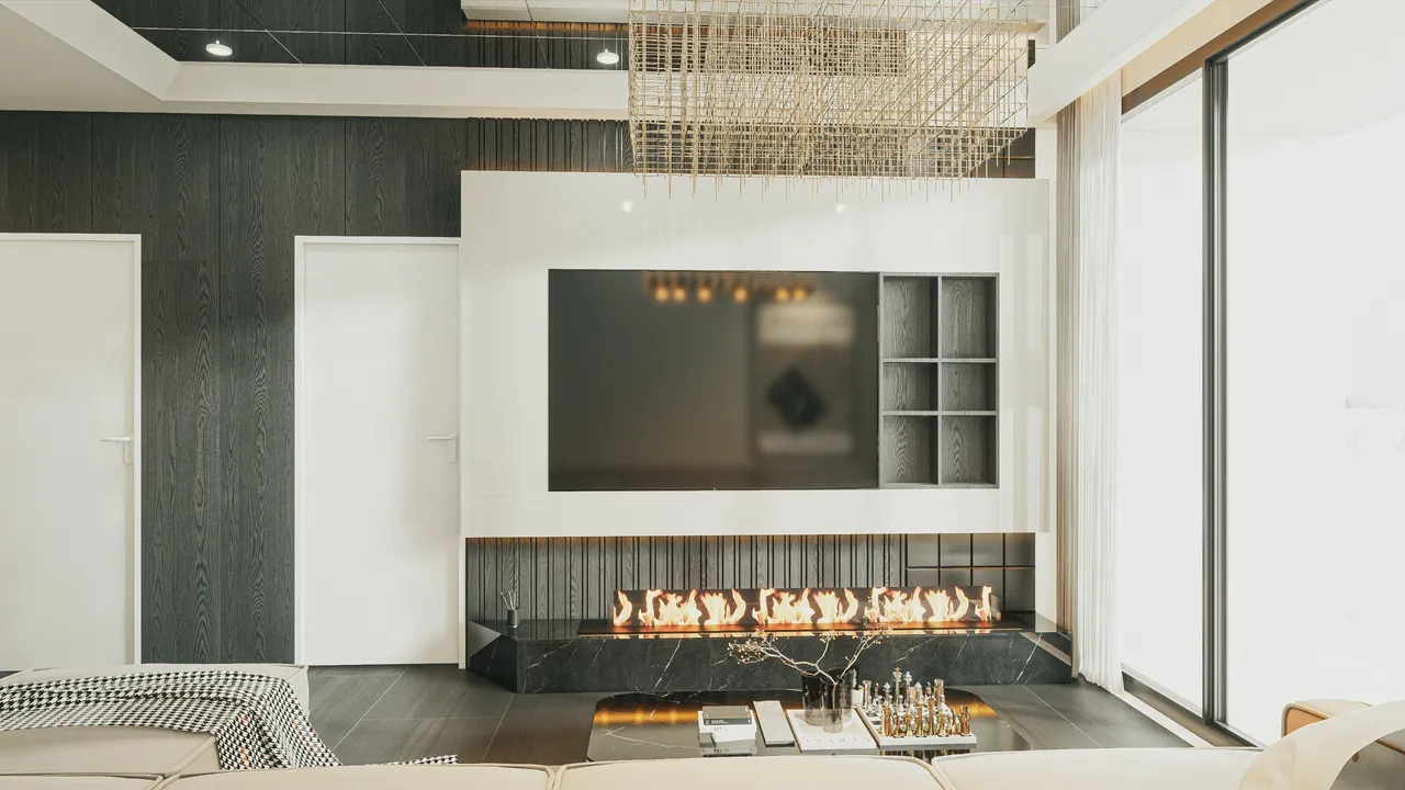Concept nội thất phòng khách Nhà phố 372m2 phong cách Hiện đại Modern