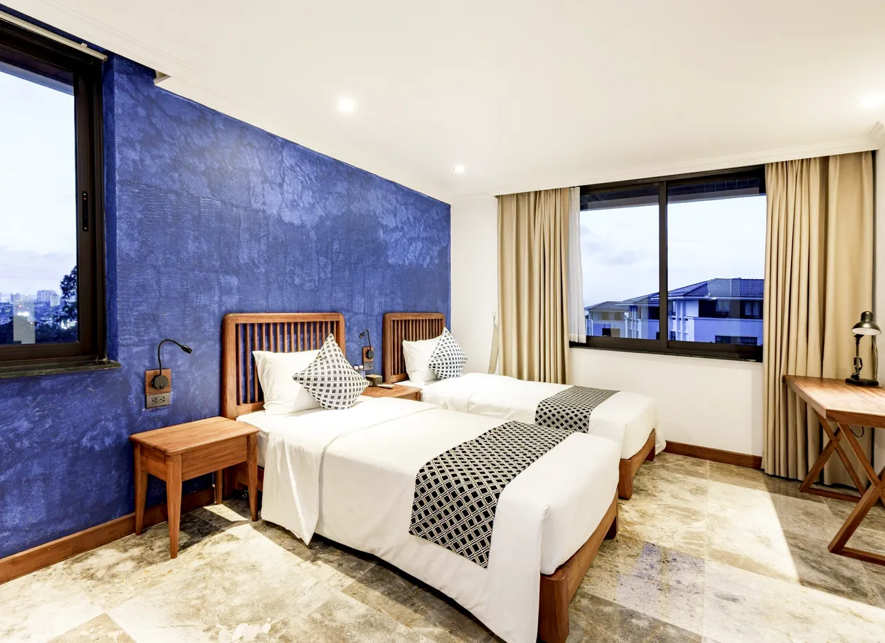 Hoàn thiện nội thất phòng ngủ Biệt thự ven sông 1800m2 phong cách Hiện đại Modern