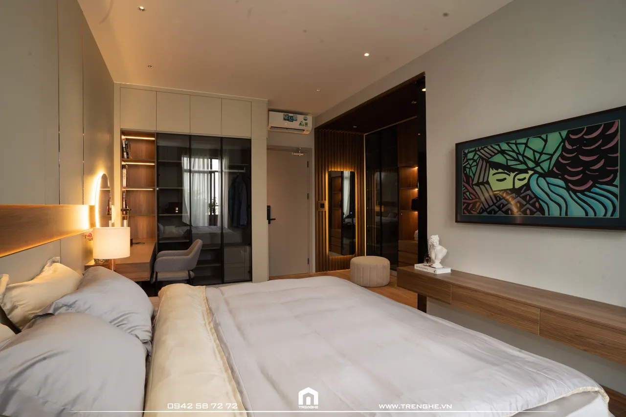 Hoàn thiện nội thất phòng ngủ Nhà phố Bà Rịa 400m2 phong cách Hiện đại Modern
