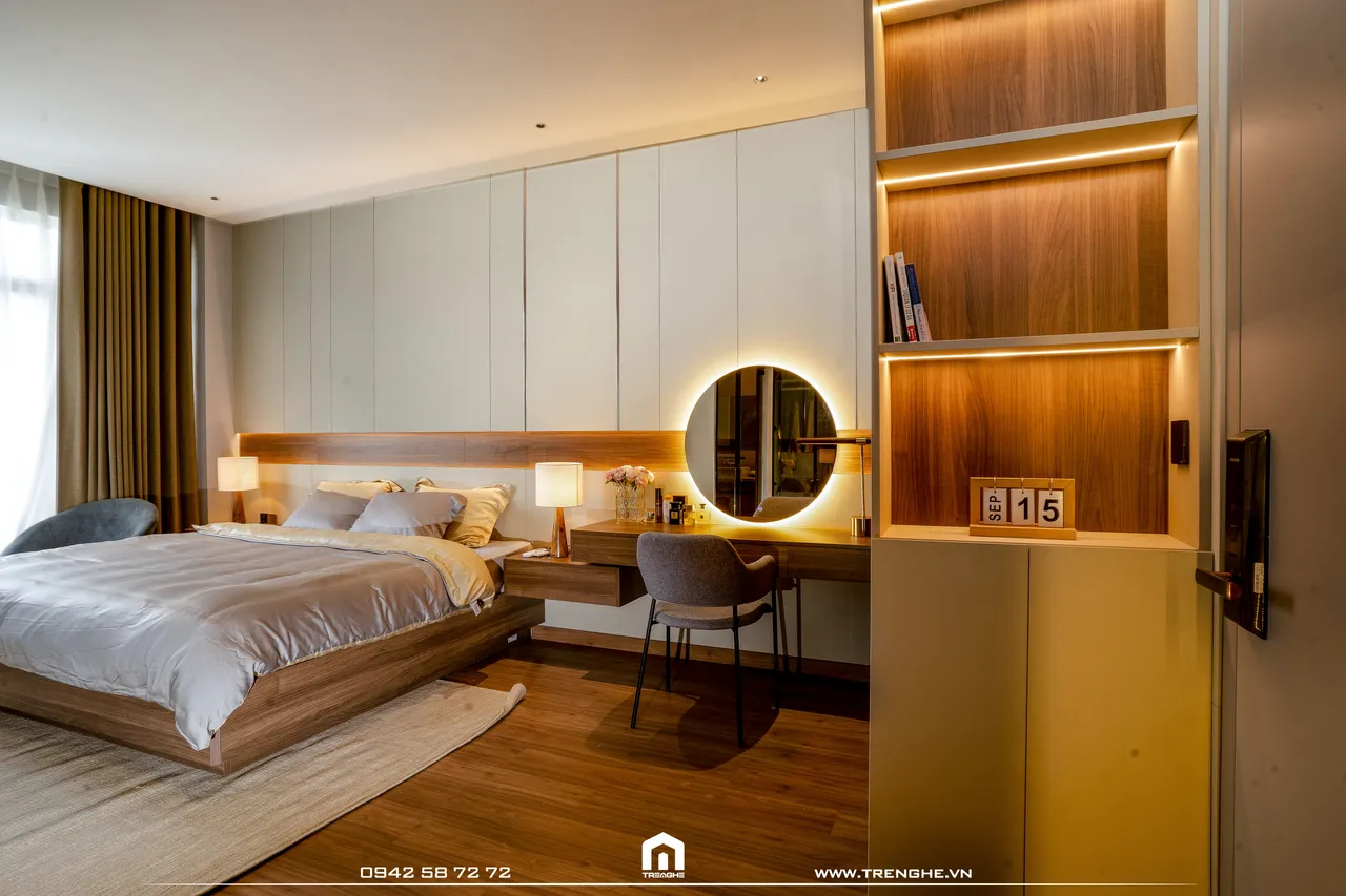 Hoàn thiện nội thất phòng ngủ Nhà phố Bà Rịa 400m2 phong cách Hiện đại Modern