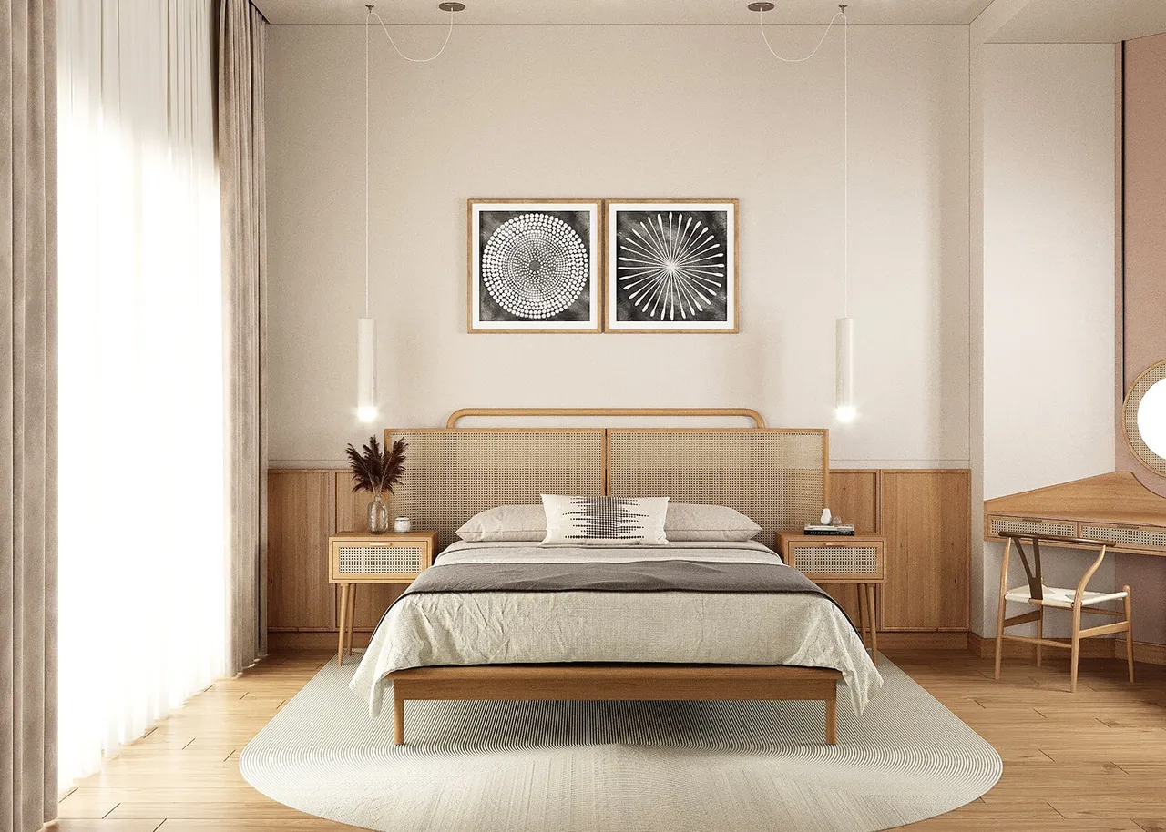 Phòng ngủ Nhà phố Bình Thạnh - Phong cách Wabi Sabi