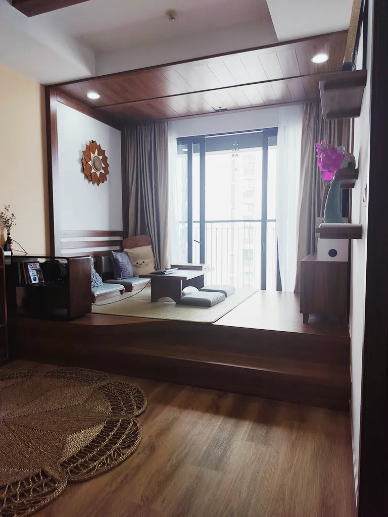 Hoàn thiện nội thất phòng khách Căn hộ Opal Boulevard Dĩ An phong cách Japandi