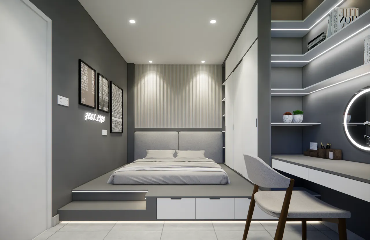  Phòng ngủ - Phòng ngủ Nhà phố Tây Ninh - Phong cách Minimalist 