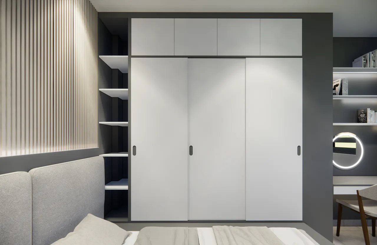 Concept nội thất phòng ngủ Nhà phố Tây Ninh phong cách tối giản Minimalist