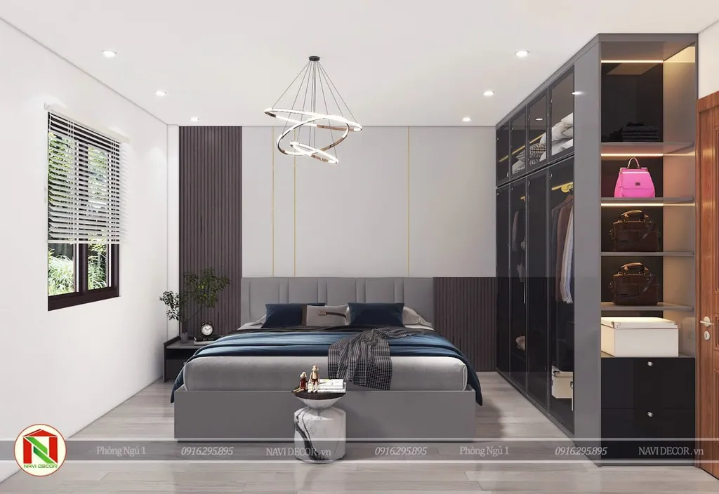 Concept nội thất phòng ngủ Nhà vườn tại Lâm Đồng phong cách hiện đại Modern