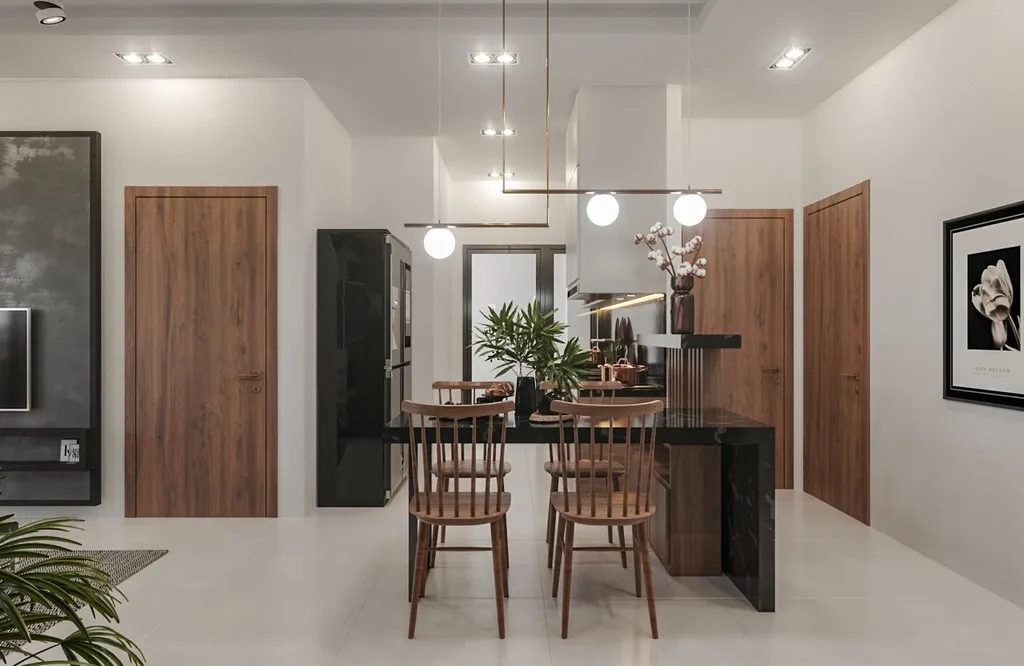 Concept nội thất phòng ăn Căn hộ Opal Thủ Đức phong cách hiện đại Modern